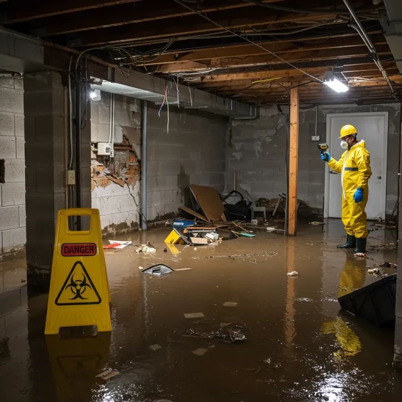 Flooded Basement Electrical Hazard in Dillon County, SC Property